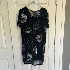 Christian Siriano Black floral dress size XL